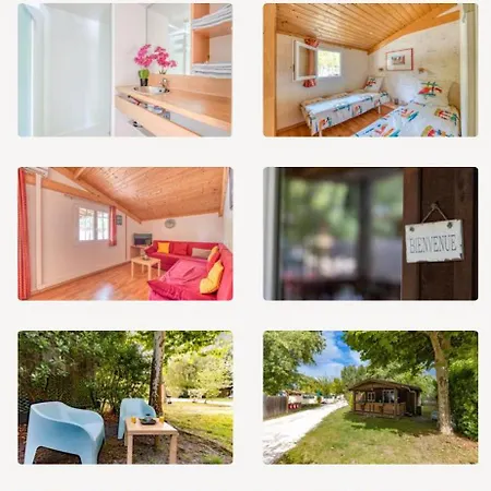 Bois Equipe 35 M2 2 Terrasse Couverte Place Parking Piscine Collective 4 Personnes בקתה *